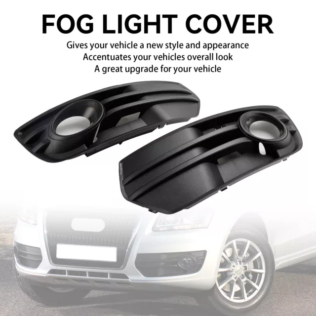 2PCS Front Bumper Grill Fog Light Lamp Covers Trim Pour Audi Q5 2009-2012 3