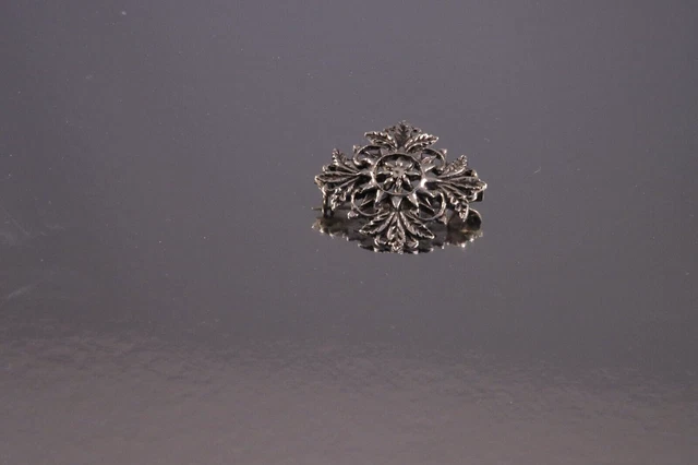 Vintage Sterling Silver Jerusalem Crusader Maltese Cross Brooch
