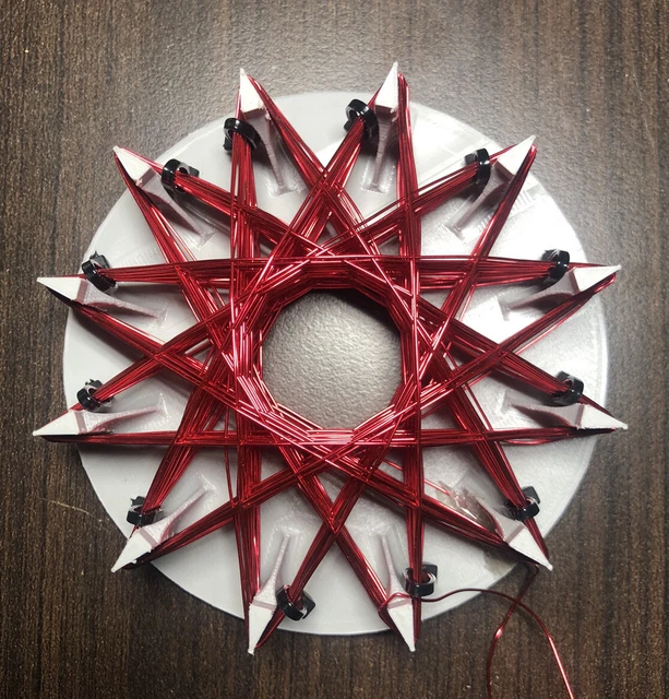Rodin Starship Coil 12 Point 3D Printed Winding 100mm Mold Base (Without Coil)