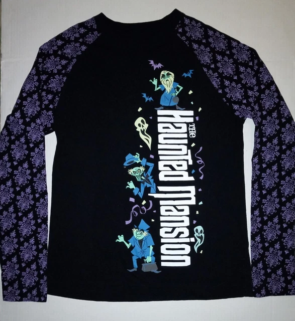 Disney HAUNTED MANSION Hitch Hiking Ghosts Long Sleeve T-Shirt Size S