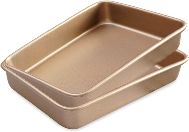 2 Pack 11 Inch Baking Sheet Pans, Deep Size Baking Pan Nonstick Cookie Sheet Bro