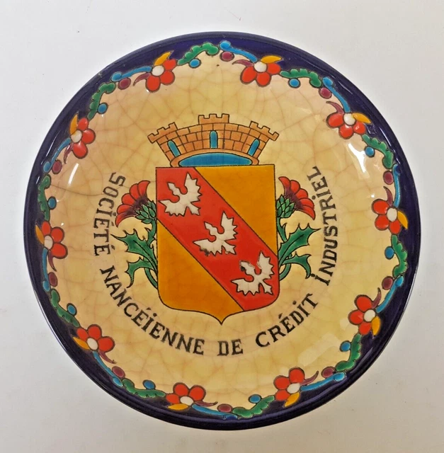 Ancienne Assiette creuse en Faïence de Martre Tolosane Ibis Bleu