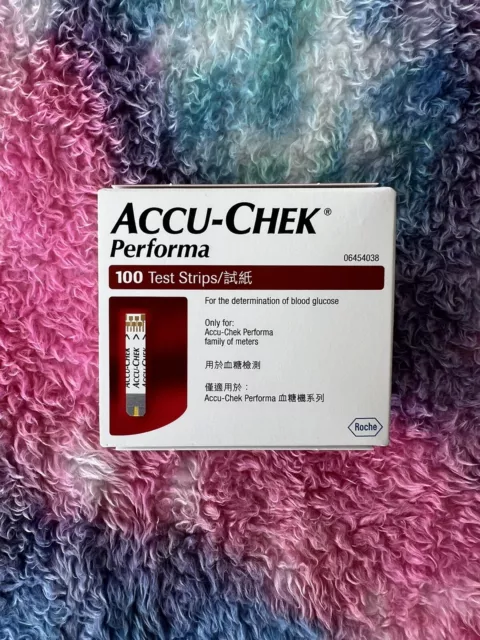 Roche Accu-Chek Performa Glucose Blood Test Strips = 100 Test Strips.