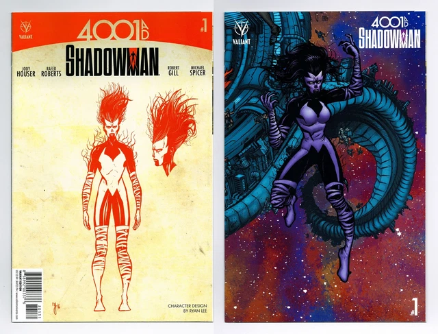 4001 Ad Shadowman #1 One Shot 1:10 + 1:20 Lee Variant Set Valiant Vei Nm/Vf