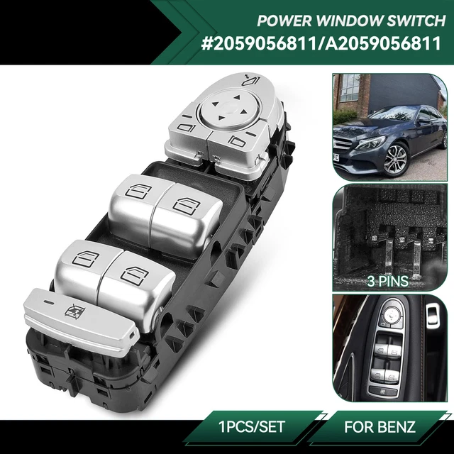 Fensterheber Schalter Für Mercedes C-Klasse & GLC | Originalgetreue Abdeckungen | 2er Set