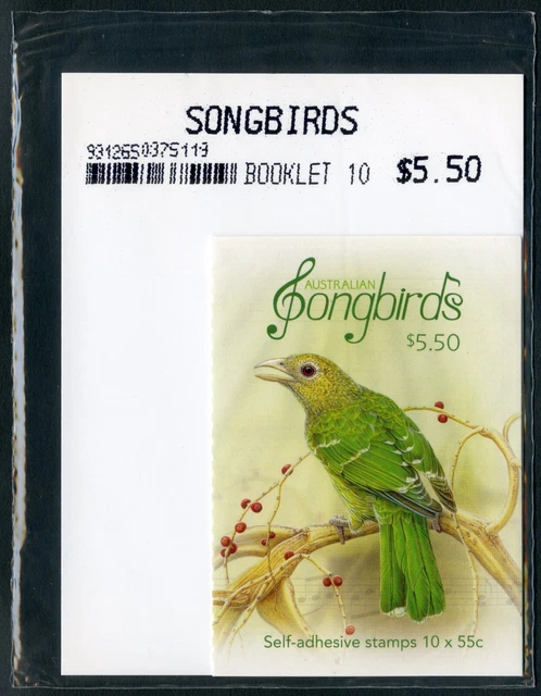 AUSTRALIA 2009 Songbirds Booklet 10 x 55c S/A SG SB333 Unopened AP Package MNH
