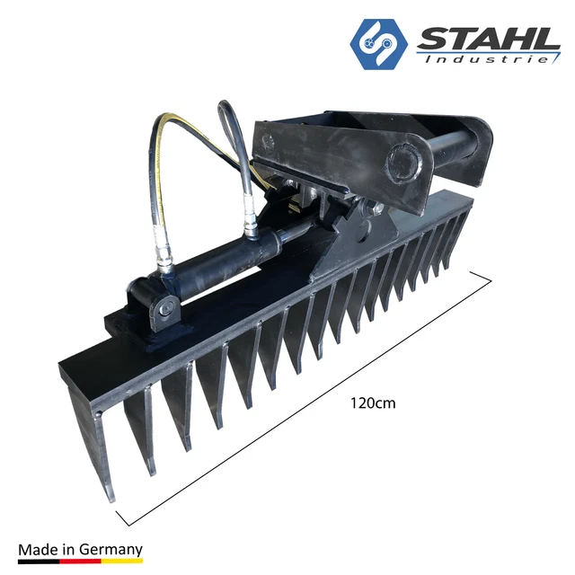 Roderechen MS01 Von STAHL Industrie – Wurzelrechen Für Minibagger, 60 Cm Breit, Made In Germany