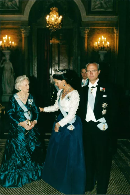 Princess Lilian, Queen Silvia and Carl XVI Gust... - Vintage Photograph 2631585