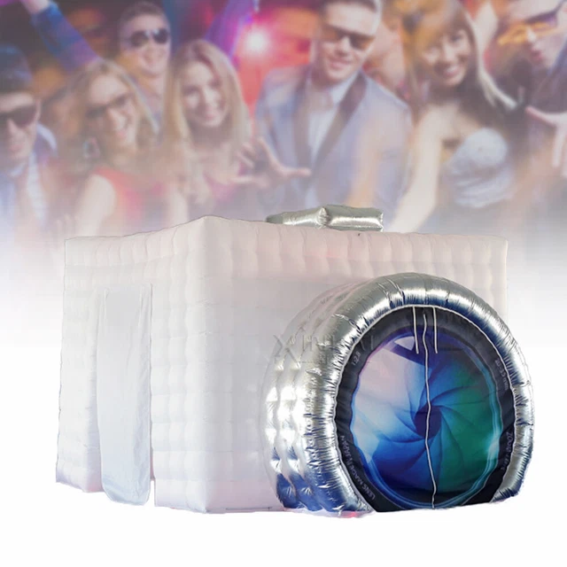 INFLATABLE PHOTO BOOTH LED Camera Shape Wedding Tent with Blower for