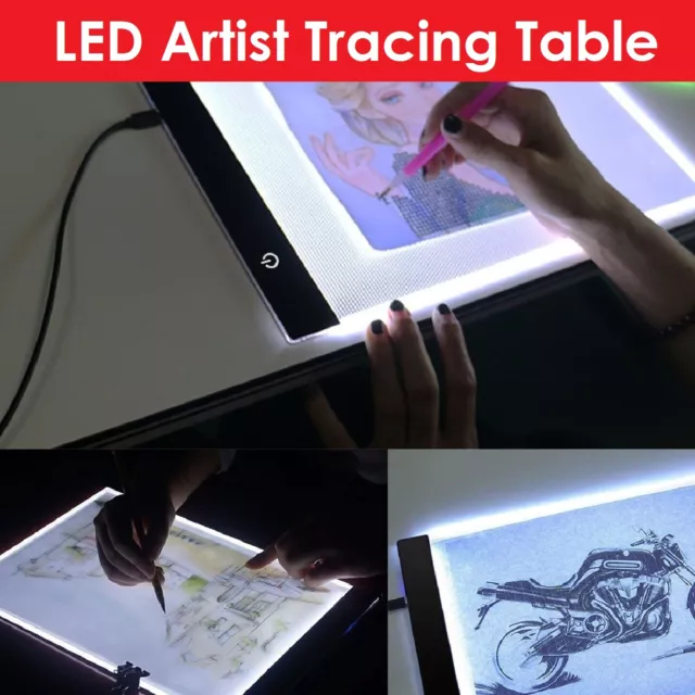 A4 LED Light Copy Tracing Art Tattoo Box Stencil Board Drawing Design Table Pad