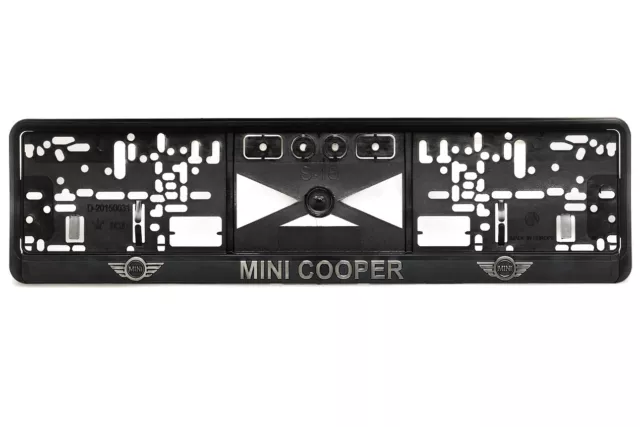 Mini Cooper 2xECHTE 3D-Effekt Kennzeichenhalter, Nummernschildhalter chrome