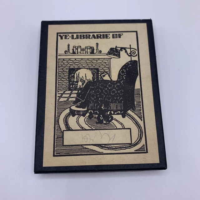 Vintage Ye Librarie Of Book Name Plate Stickers Personal Library Labels