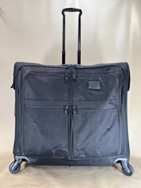Used TUMI ALPHA 2 Black 22636D2 EXTENDED TRIP 4 WHEELED SPINNER GARMENT Bag $975