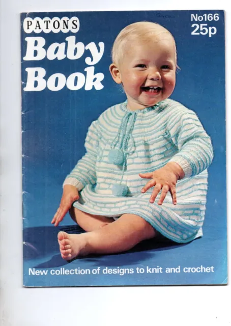 VINTAGE PATONS KNITTING PATTERN BOOK : BABY BOOK No 166 - 22+ PATTERNS ...
