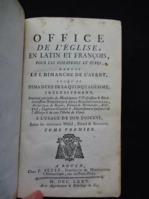 Office de l'église en latin et françois pour les dimanches et fêtes 2