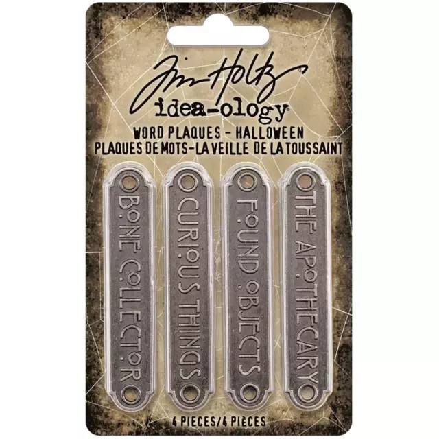 TH - Idea-Ology Metal Word Plaques 4/Pkg Halloween