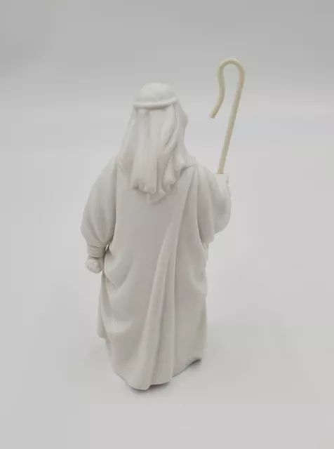 Avon Nativity Collectibles Shepherd With Staff Figurine White With Box 2