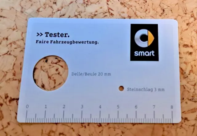 Tester / Testkarte ° Fahrzeugbewertung Leasing-Rückgabe ° original Smart