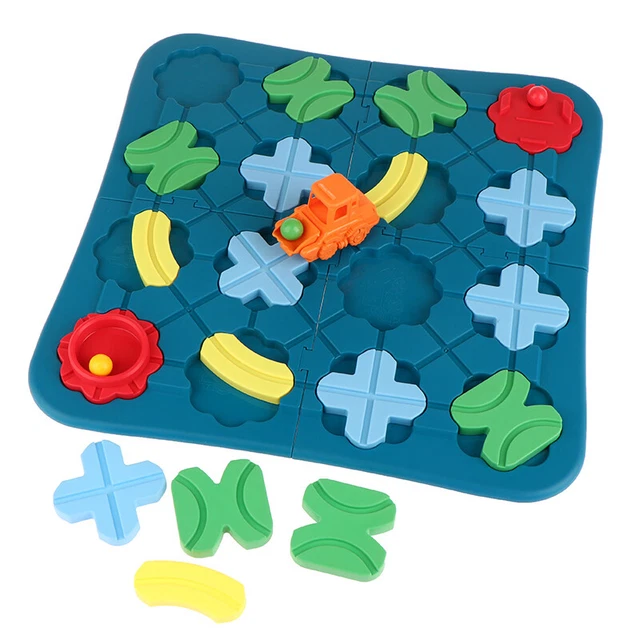 Labirinto, Gioco Da Tavolo Per I Bambini, Trattore a Cingoli E Fiori