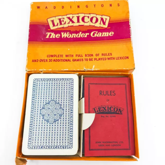 Vintage Waddington's Lexicon The Wonder Game John Waddington Ltd