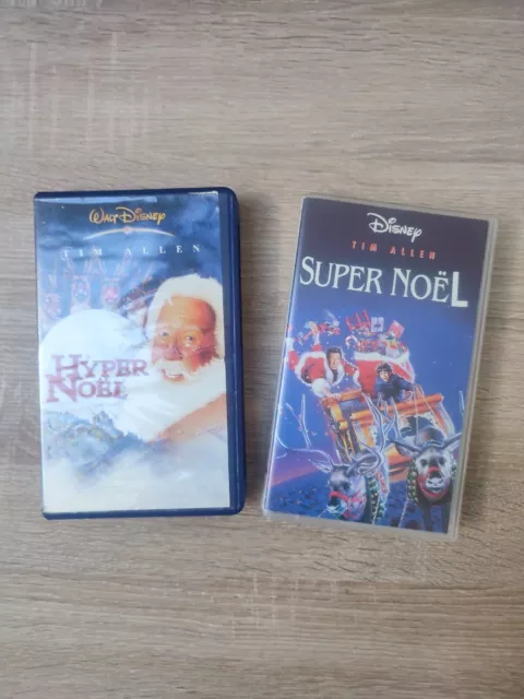 Cassettes Vidéo VHS Disney Secam VF K7 Film Super Noël Hyper Noël Famille Testé