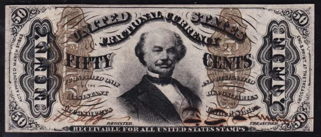 US 50c Spinner Fractional Currency Note Autographed Specimen FR 1330a SPNMF CU