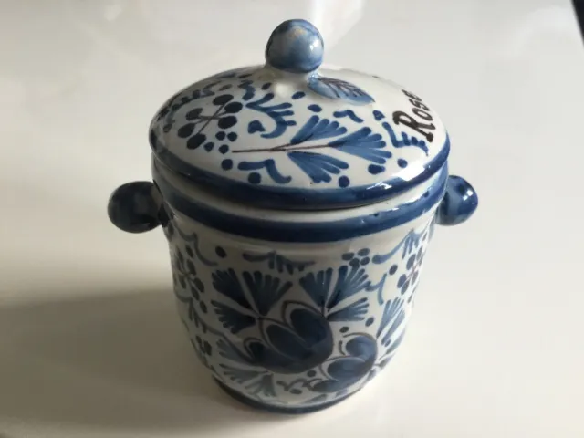 Ent Antik Keramik Marmeladenglas Delft 'De Claauw' Holland Ø5.6cm