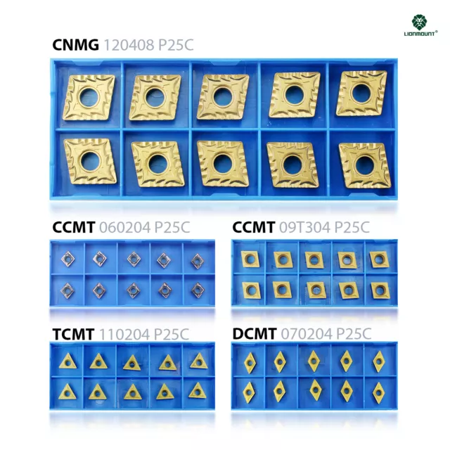 CCMT, TCMT, DCMT, CNMG Indexable Carbide Turning Inserts. Steel/General Purpose