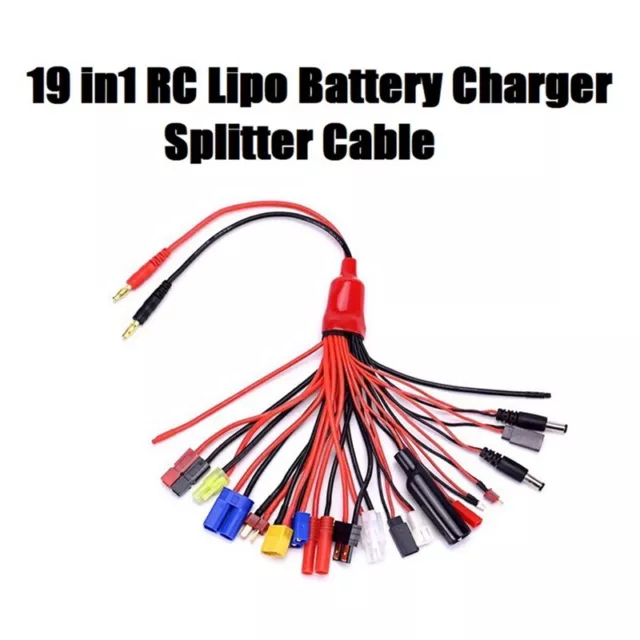 Adaptateur de Câble RéPartiteur de Chargeur de Batterie Lipo RC 19 en 1, Fi6250