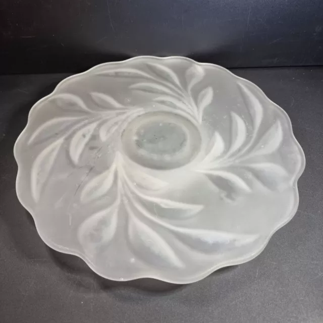 Frosted Glass Cake Stand Satin Finish 14"