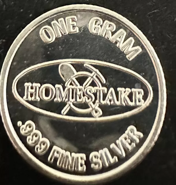Double Sided 1 Gram silver Homestake gold mine saloon No10 On Each Side