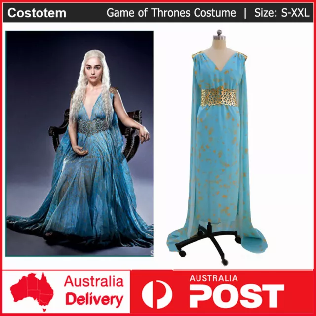Game of Thrones Daenerys Targaryen Costume Dress Qarth Gown GOT Khaleesi Cosplay