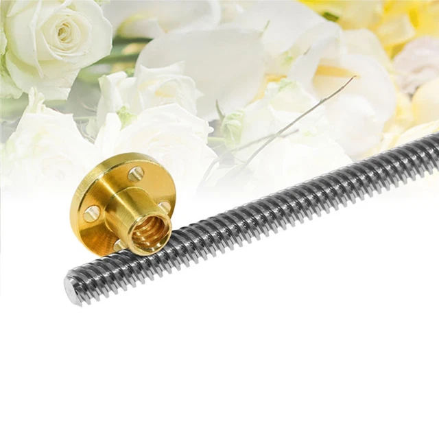3D-Druckerteile T8-Gewindespindel 320 mm mit Mutter für rostfreies