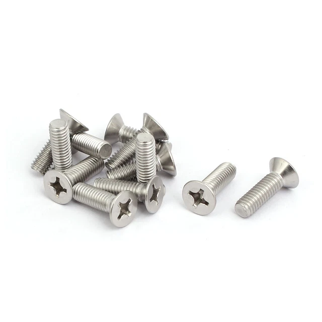 XYWHPGV 16 Vis De Carénage M6 X 20mm Tête Hexagonale Métal Noir Pour Moto