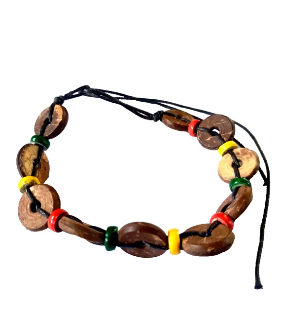 Bracelet Rasta Tressé éthnique - Bijou Artisanal Africain