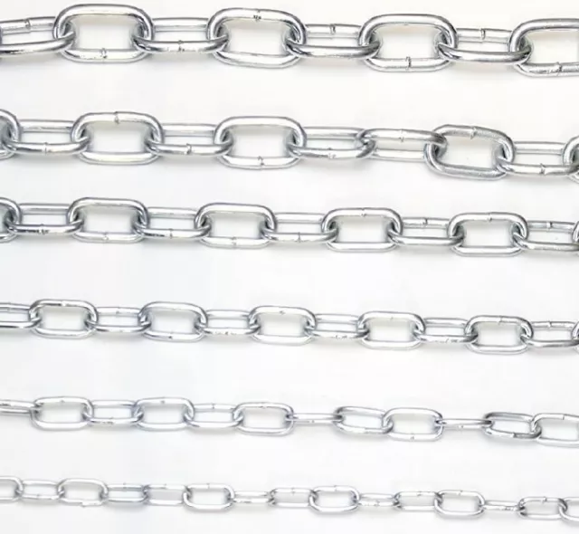 BZP Chain Strong Heavy Duty Steel Chain Bright Zinc Plated Side Welded Security