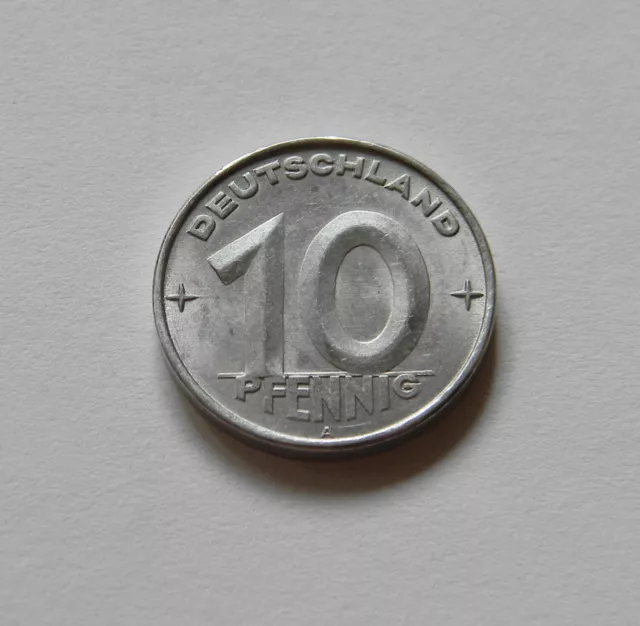 DDR: 10 Pfennig 1952 A, J. 1507, prägefrisch/unc., SELTEN