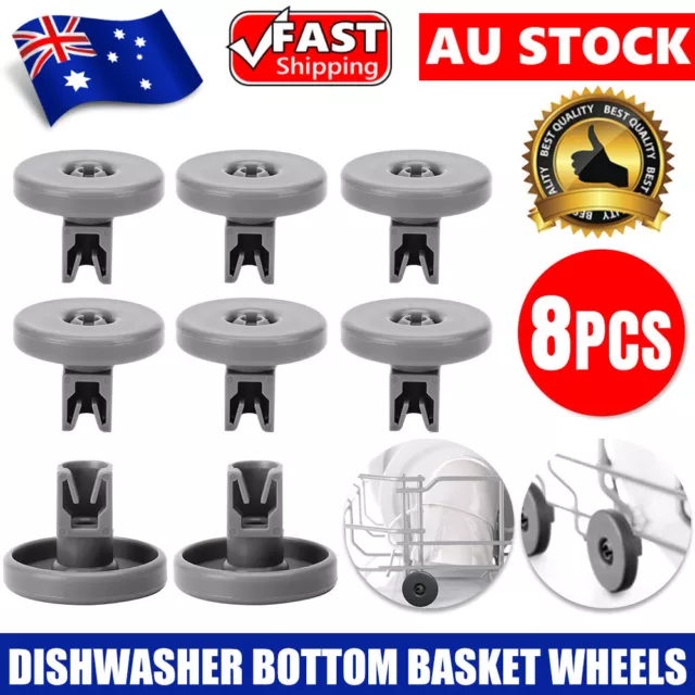 8 X Lower Bottom Dishwasher Basket Wheel For Dishlex Electrolux DX103SK DX203WK