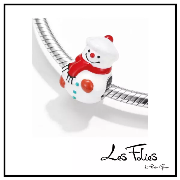 Charm Muñeco De Nieve Navidad - Les Folies (Modelo Pandora)