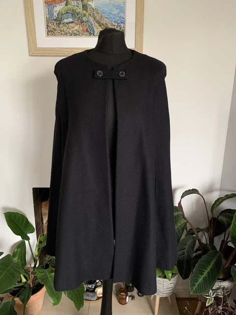 MANTEAU FEMME ZARA Cape Manteau Bordeaux Rouge Vin Main Veste