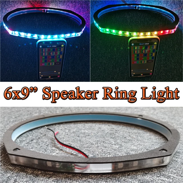 Sando 6x9" LED Speaker Ring Light Chasing Spacer Marine Light Shockproof For Car