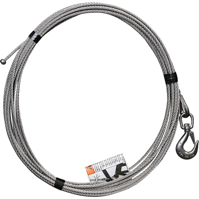 OZ Lifting Products Stainless Steel Wire Rope Assembly- 1/4inx55ftL
