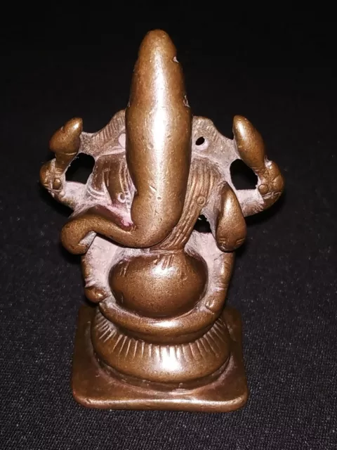 Traditional INDIAN HINDU RITUAL BRONZE STATUE GOD GANESHA VINAYAK GAJANAN