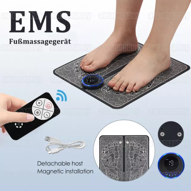 Elektrisches EMS Fußmassagegerät Füße Muskelstimulator Fußmassage Matte USB DE