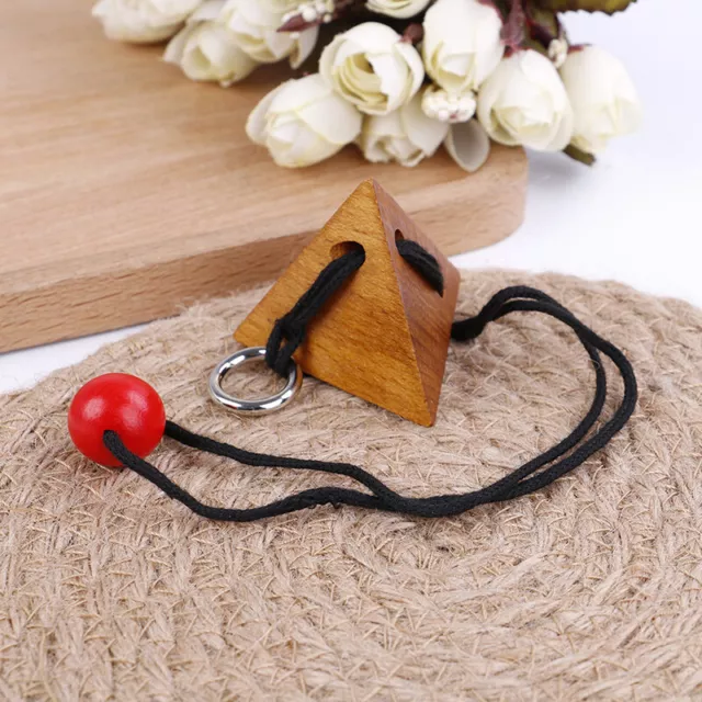 IQ rope wooden puzzle logic brain teaser string puzzles game for adults kids  F2