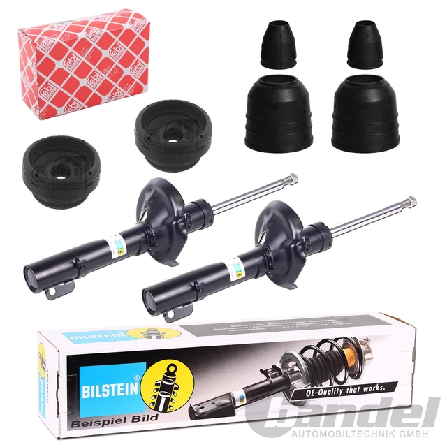 2 AMMORTIZZATORI BILSTEIN B4 + CUSCINETTI A CUPOLA + KIT PROTEZIONE ANTERIORE per VW POLO 86C