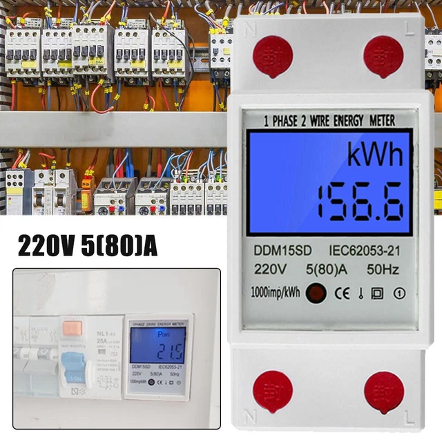 Contatore Di Corrente Alternata LCD Contatore Di Corrente Per - Foto 11
