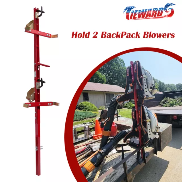 2 Backpack Blower Holder Rack Leaf Blower Rack fit for Open Landscaping Trailer