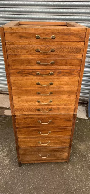 vintage oak set of drawers