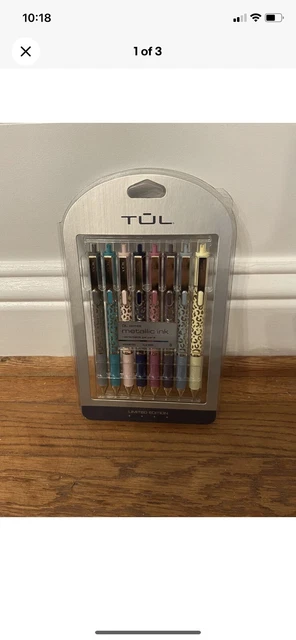 Lot of 12 Tul Gel Ink Pens 8 Pack Metallic 4 Pack Gold Leopard Print New